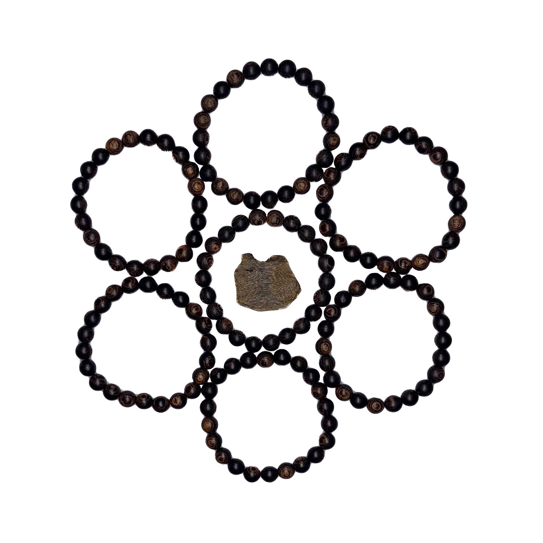 100% Natural Agarwood Bracelet Spiritual Brown Wooden Beads