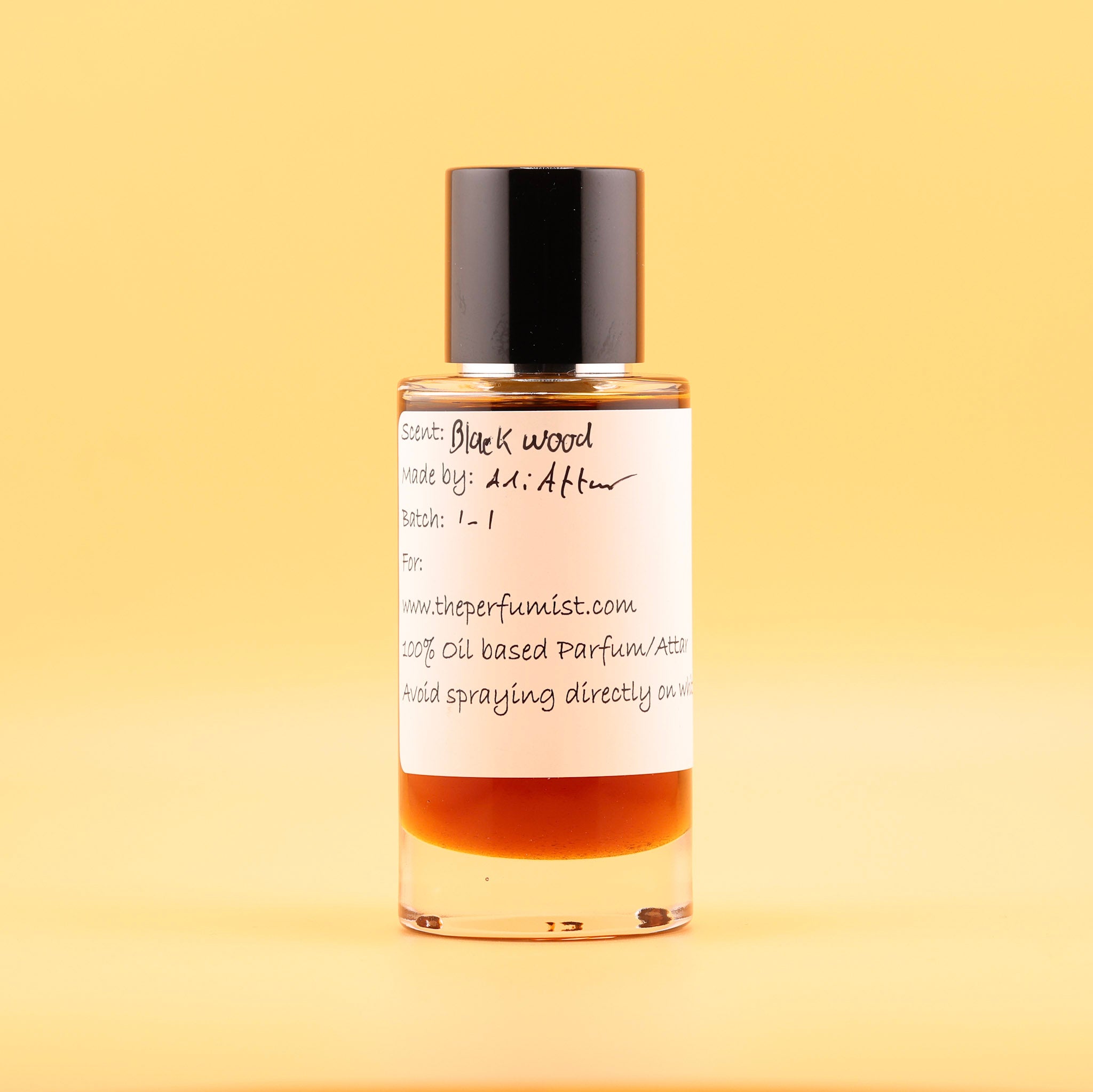 Black Wood Modern Elixir Attar Bottle