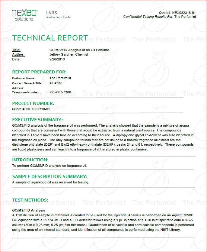 The Perfumist Lab test