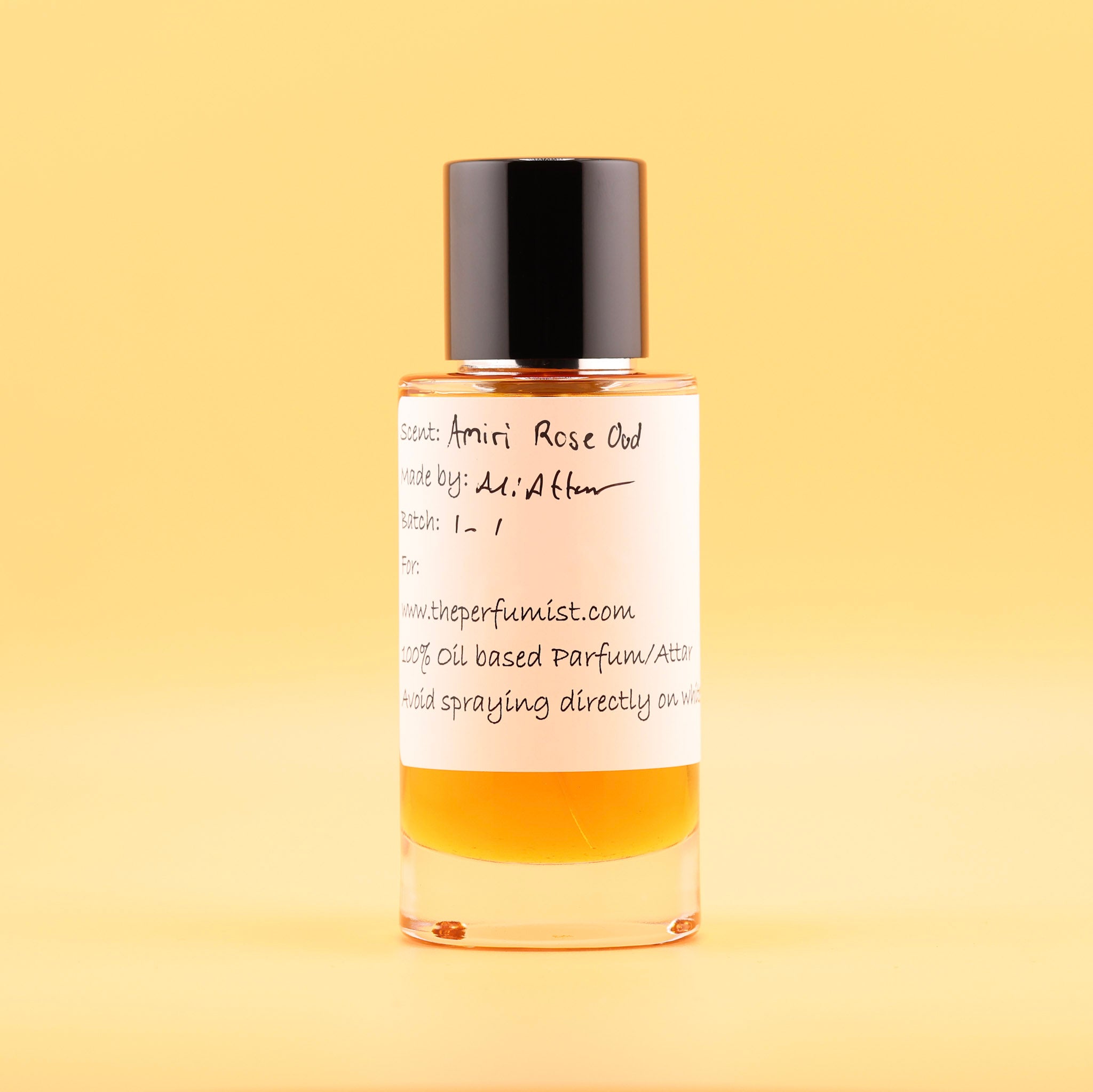 Amiri Rose Oud Modern Elixir Attar Bottle by the perfumist
